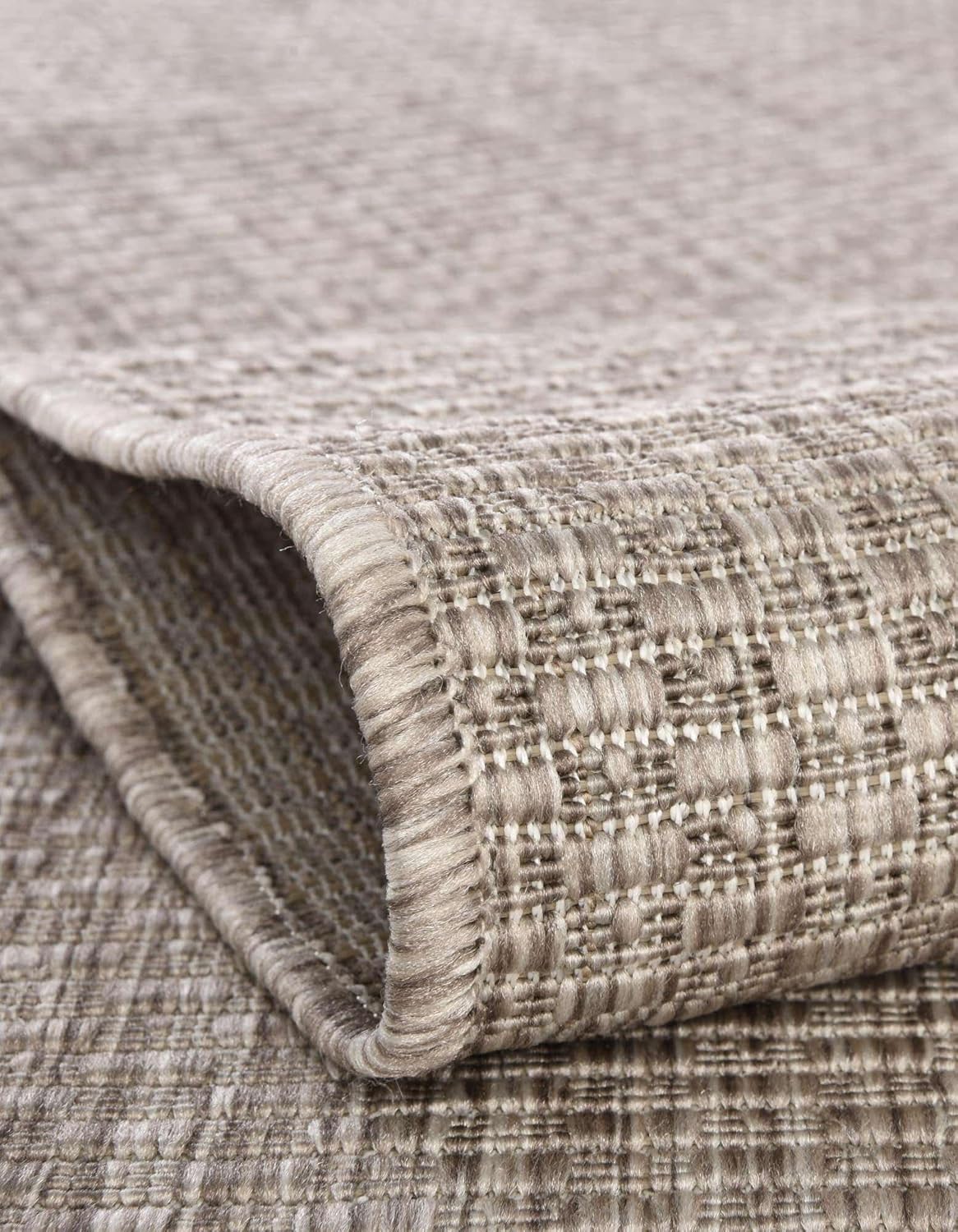 Unique Loom Outdoor Solid Collection Area Rug (7' 10" Round Beige/Ivory)