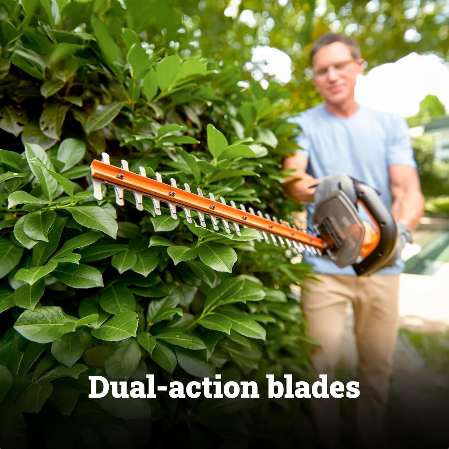 WORX WG261 22" 20V Cordless Hedge Trimmer, Battery & Charger Included