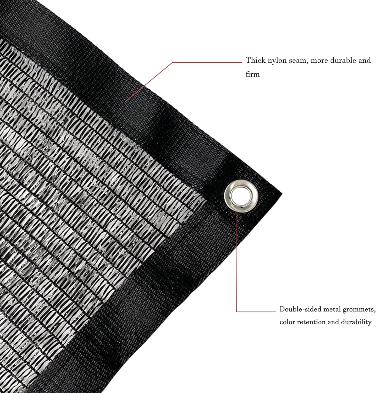 Garden expert 50% Black Shade Cloth 5x10FT Taped Edge with Grommets Sun Net Mesh for Garden Patio Backyard UV-Resistant