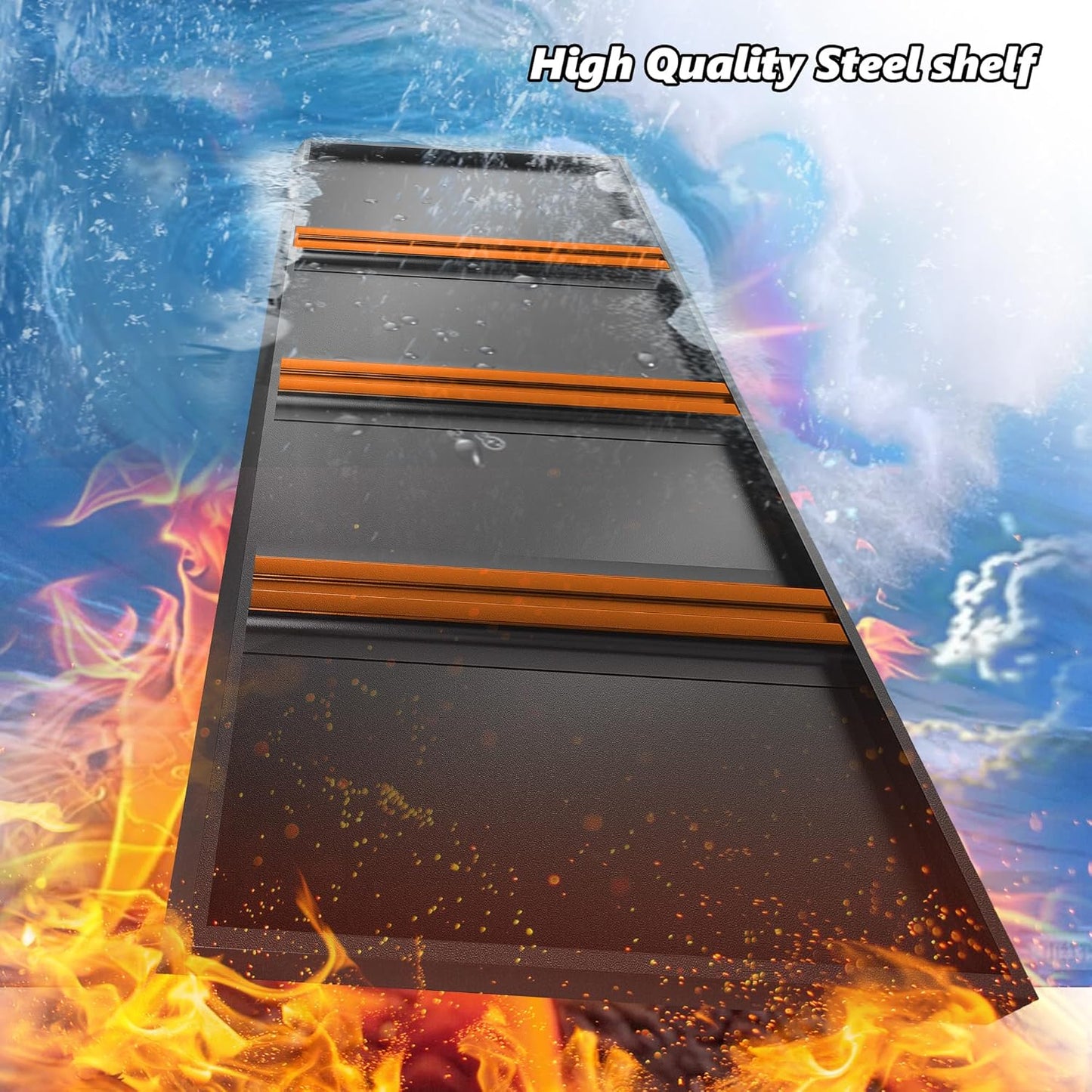 REIBII 72" Garage Shelving,Storage Shelves 2050LBS Heavy Duty Shelving, Adjustable 5-Tier Metal Shelves for Garage, Storage, Basement, Pantry, 72" H*31.5" W*16.5" D