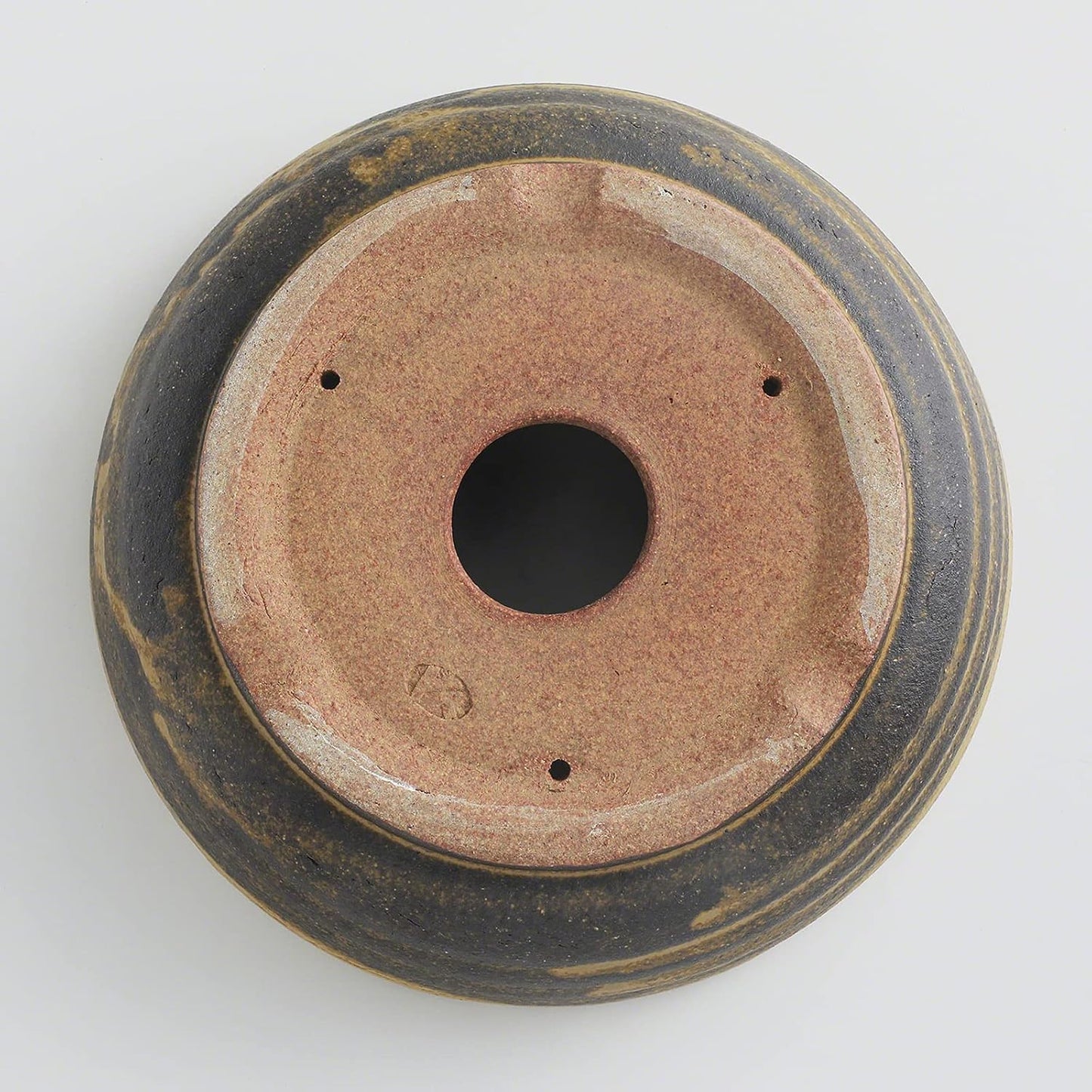 Wazakura Shigaraki Series Yellow Dust Stripe Glazed Ceramic Bonsai Pot Made in Japan, Garden Training Container, Flower Planter, Succulent Bowl - Yellow Sand Big Size