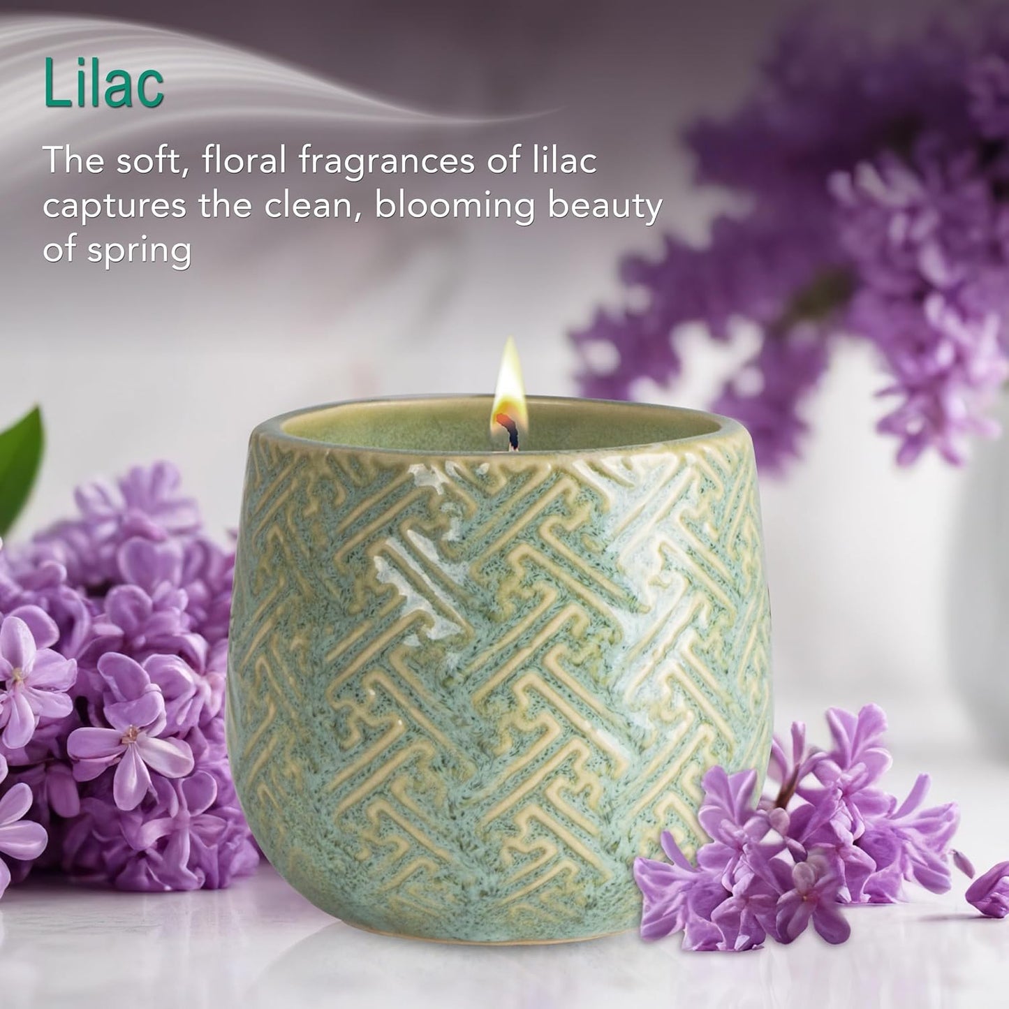 The Growing Candle, Lilac Scented Aromatherapy Candles, 10oz Pot, 100% Soy, Ida