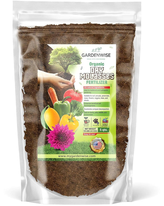 Organic Molasses for Plants - Horticultural Molasses - Ideal for Traditional & Hydroponic Gardening, for Indoor & Outdoor Plants (5 QUARTS)