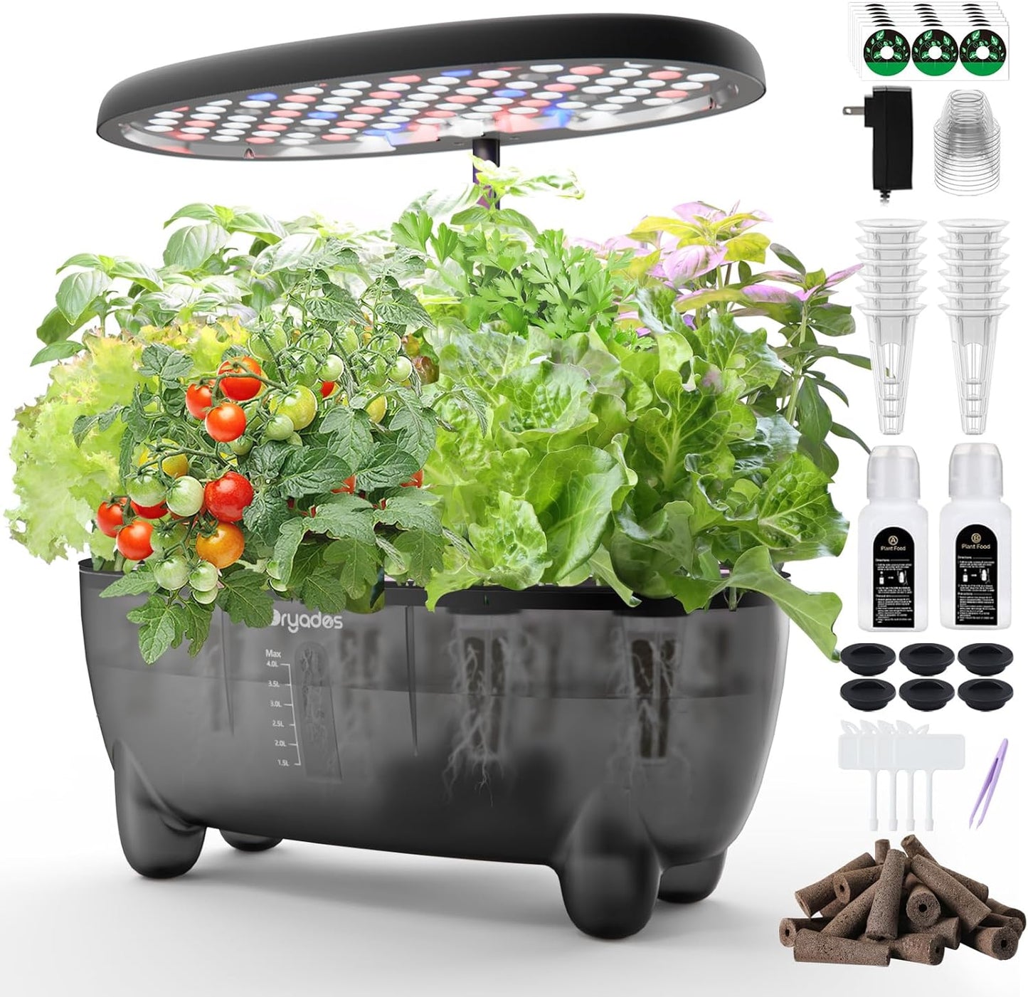 Indoor Hydroponics Growing System, 12 Pods Smart Herb Garden Planter with LED Grow Light Plant Germination Kit (No Seeds), Ideal Gift for Gardening Lovers, Gift Ideas for Women Men