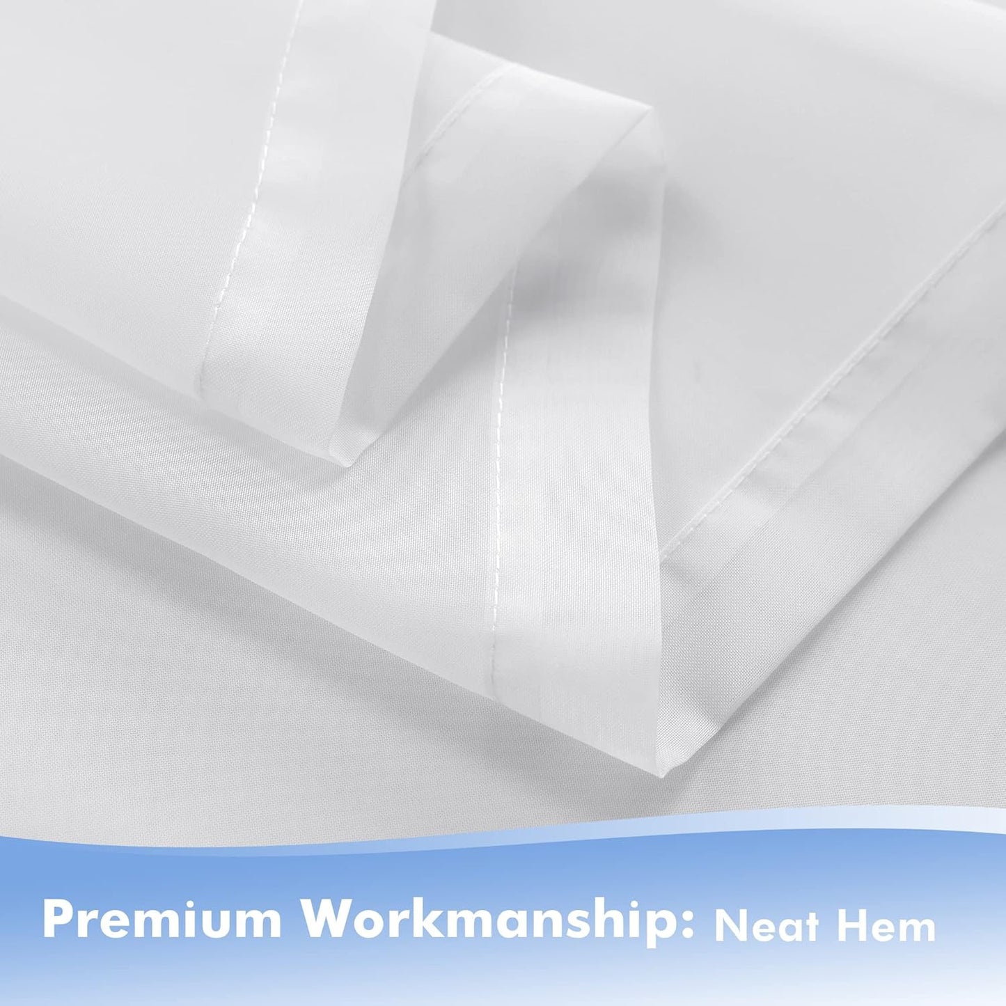 HolidayIdeas White Outdoor Sheer Curtains for Patio Waterproof, 2 Panels - 54 x 108 Inch - Light Filtering Voile Outside Curtains Grommet Drapes for Front Porch, Gazebo, Pergola, Backyard