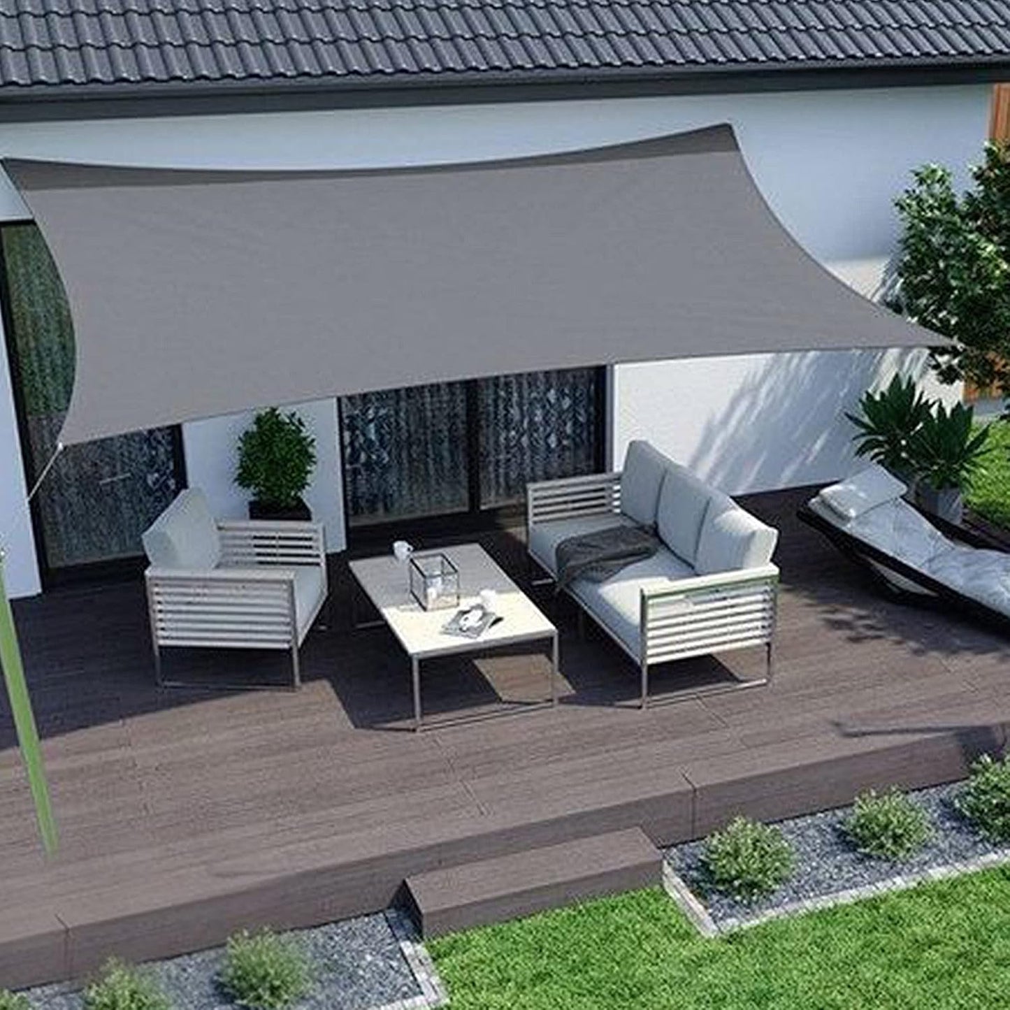 winemana 90% Shade Cloth, Dog Kennel Shade Cover, 6.5 x 20 FT Sturdy Durable Sunblock Shade Mesh Tarp with Grommets for Patio Plants Greenhouse Chicken Coop Porch