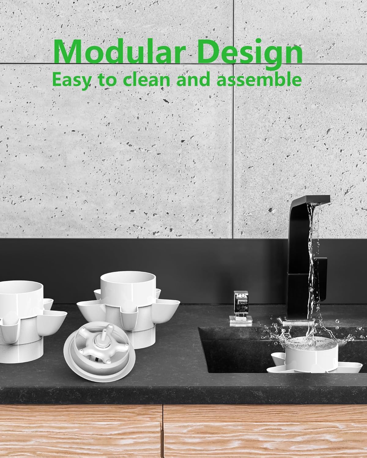 Hydroponics Tower Growing System，45 Pods Vertical Indoor Garden，360° Full-Spectrum Lights, Automatic Water Circulation System，Suitable for Leafy Greens and Herbs，Include Seed Starter Tray