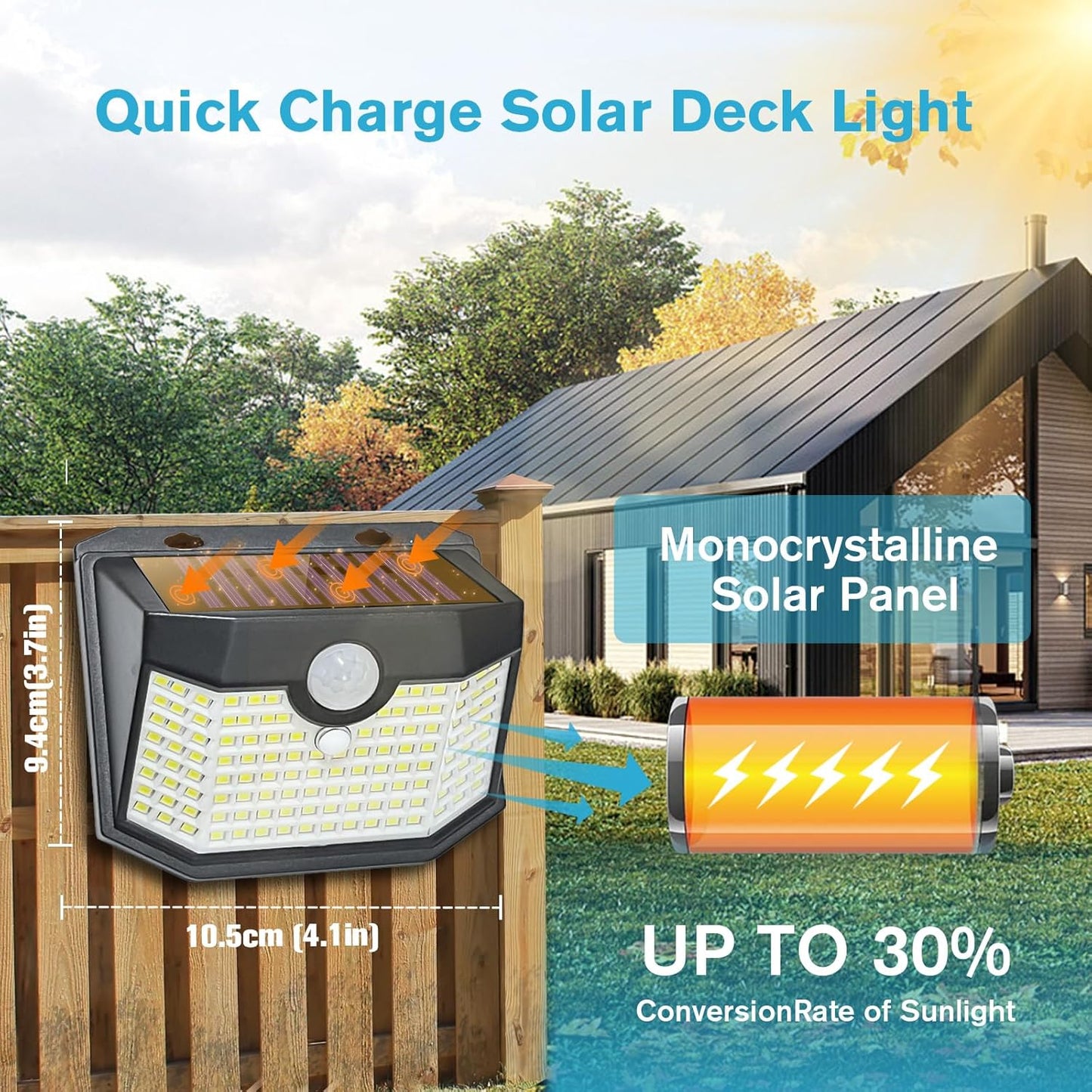 Aootek 6 Pack Solar Motion Sensor Outdoor Lights, Modern Black Oval Wall Lights with 3 Lighting Modes, Waterproof for Garden, Patio, Garage, Yard, Deck