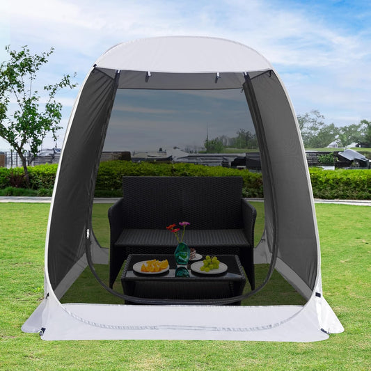 Alvantor Screen House Gazebo, 6-10-15 Person Pop Up Igloo Screened Canopy Tent with Mosquito Netting Sides, Instant UV Resistant Sun Shelter for Garden, Patio, Backyard