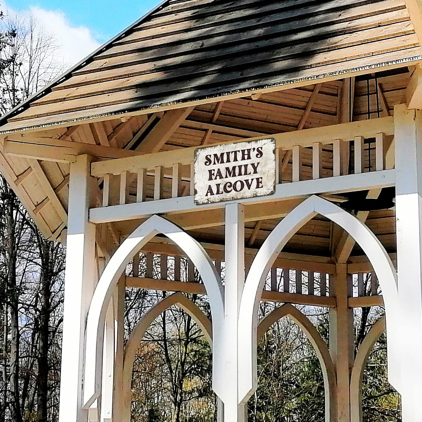 Rustic Custom Sign, Personalized Metal Signs, Gift for Him Men Dad, Man Cave, Indoor and Outdoor Use 10x7 Inches, ACM, Fade Resistant, Made in the USA