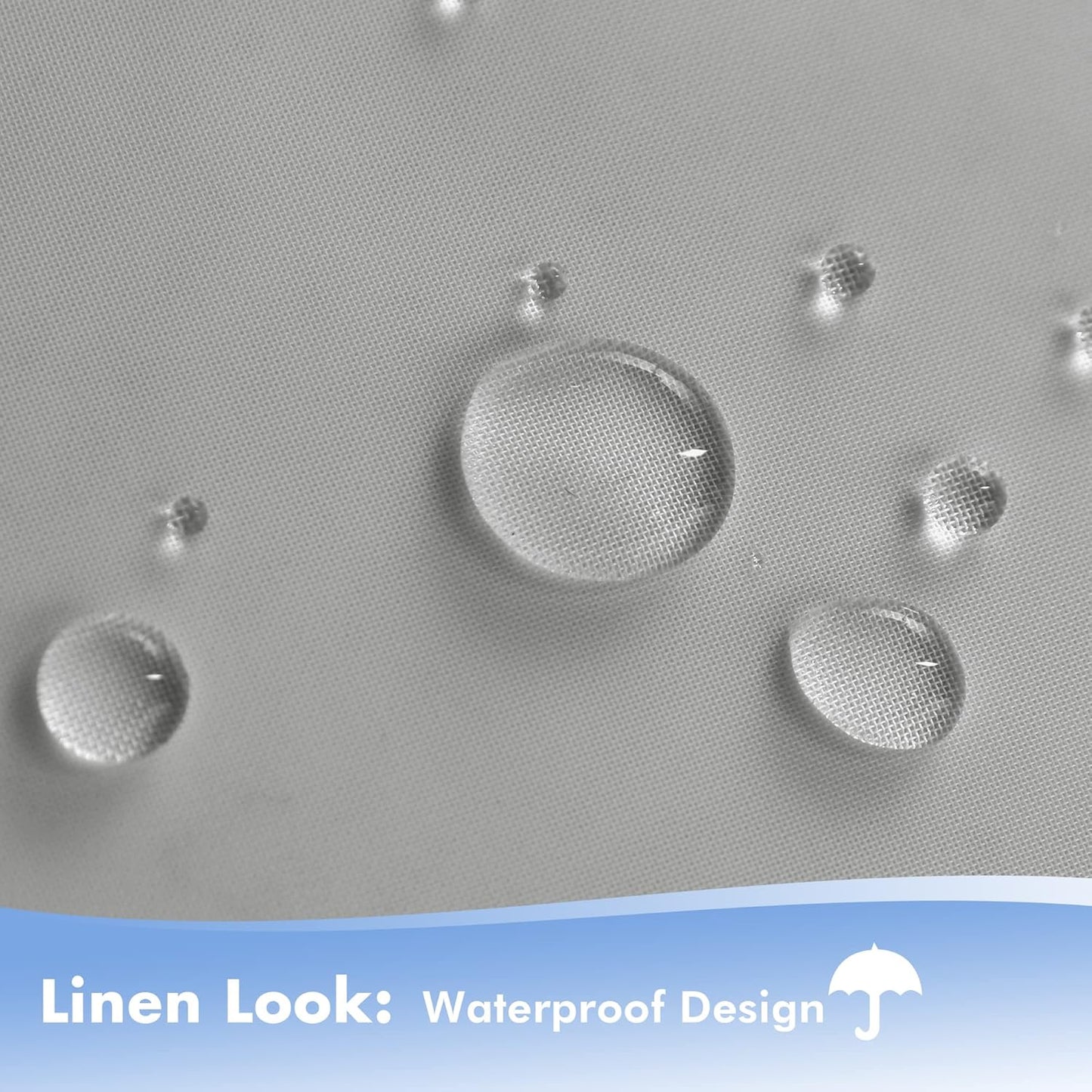 HolidayIdeas Outdoor Sheer Curtains for Patio Waterproof, 4 Panels - 54 x 84 Inch - Cloud Grey Light Filtering Voile Outside Curtains Grommet Drapes for Front Porch, Gazebo, Pergola, Backyard