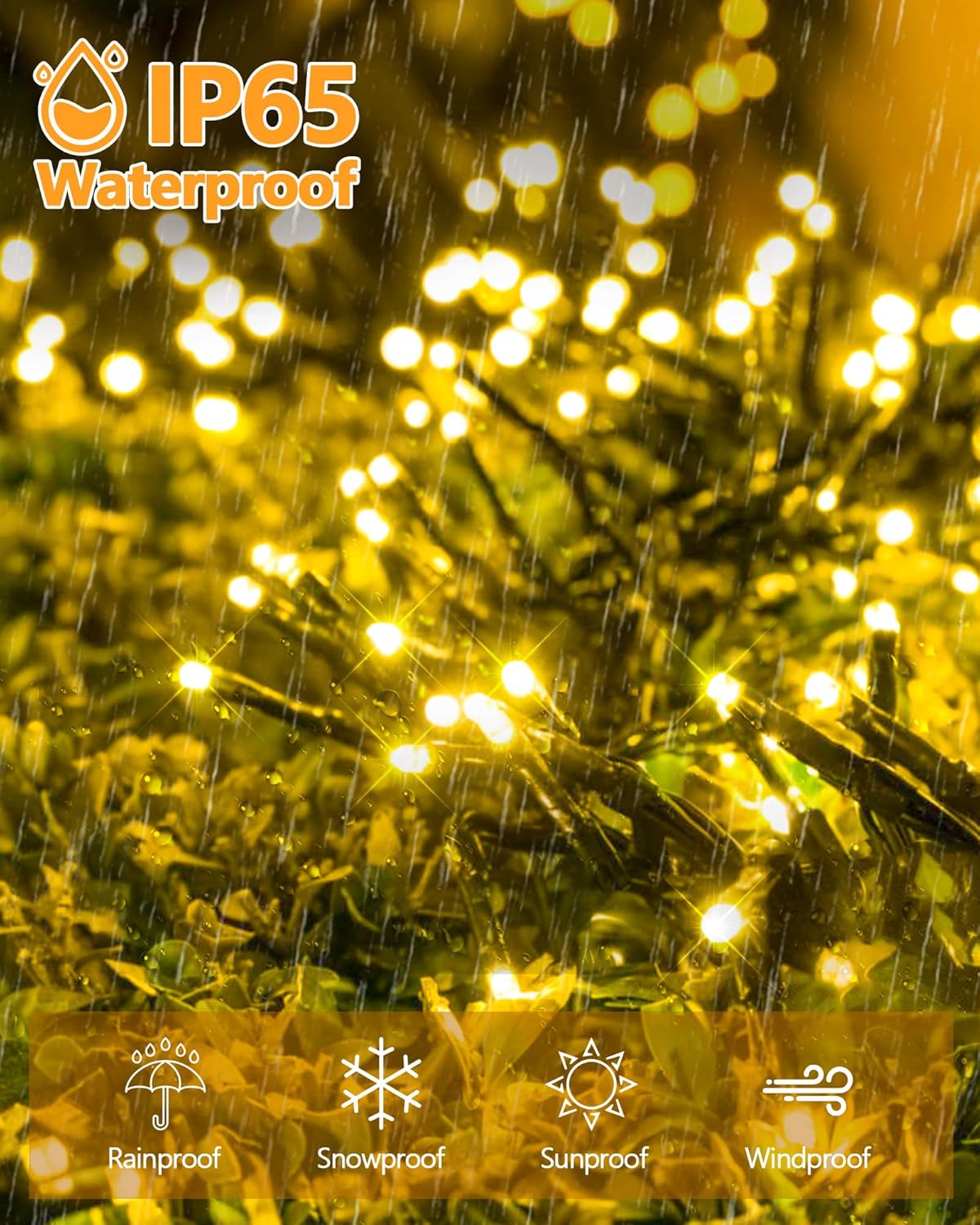 6 Pack Solar Christmas Lights Outdoor Waterproof, 600 LED 198 FT Solar Powered String Lights Outdoor with Green Wire 8 Lighting Modes, Mini LED Xmas Tree Light for Fence Party Decorations, Warm White