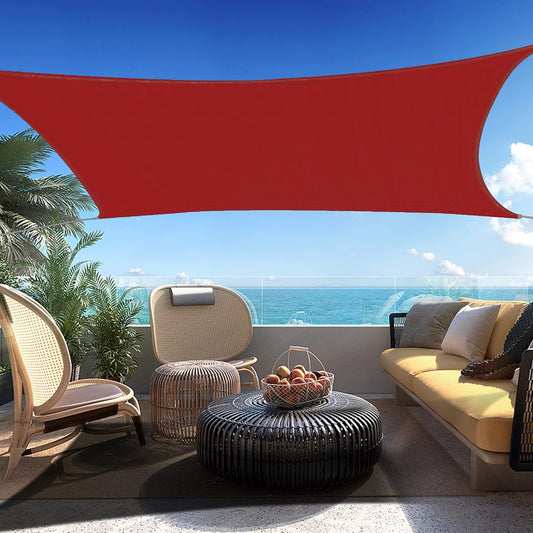 11' x 12' Red Rectangle Sun Shade Sail SSP1212 Canopy Durable Fabric UV Block Awning,We Make Custom Orders