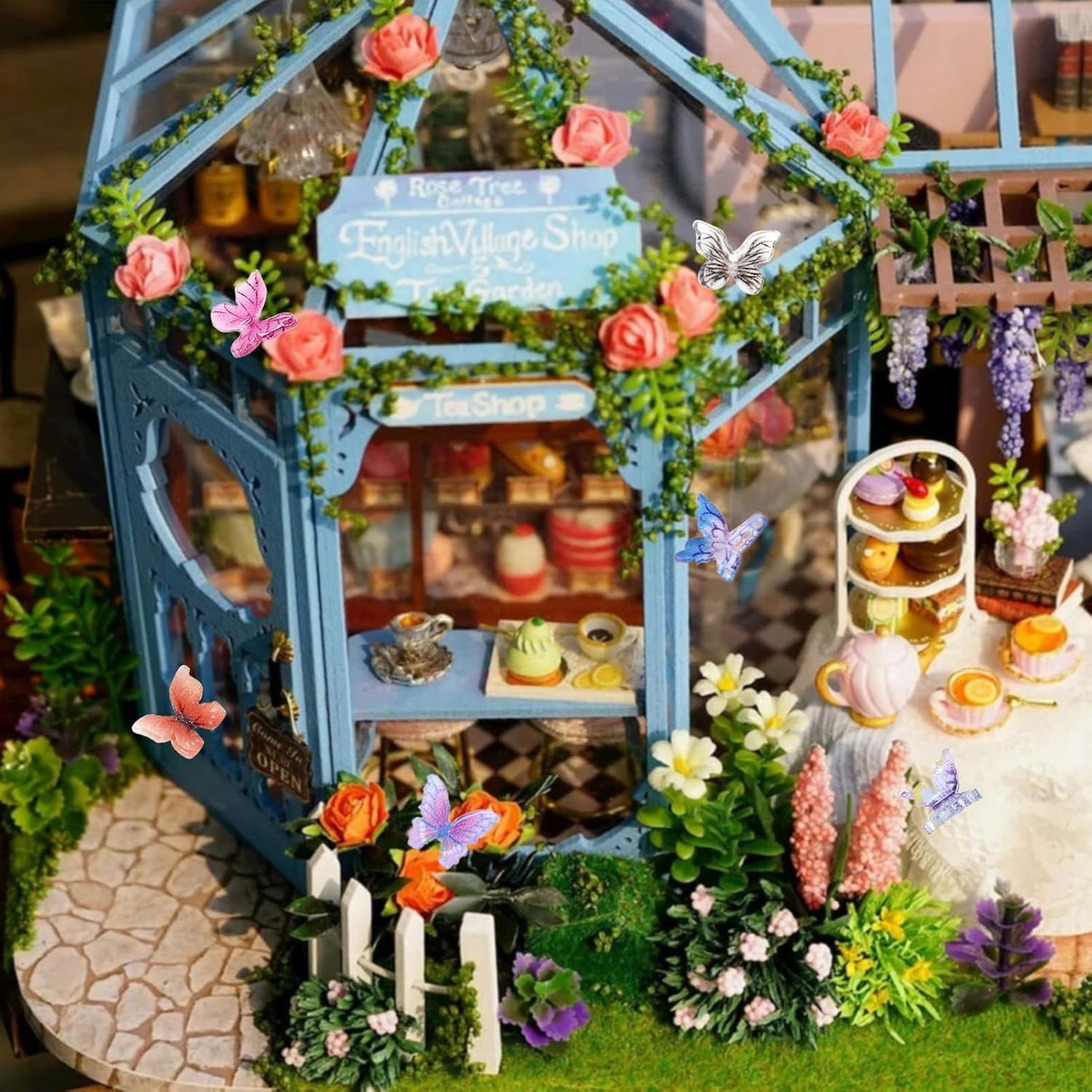 90Pcs Mini Resin Butterflies, Miniature Little Butterfy Decoration, Tiny Butterflies for DIY Crafts, Mini Resin Animals Figurines for Fairy Garden Micro Landscaping Decor