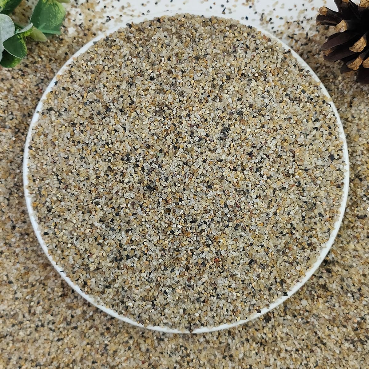 10lbs Aquarium Gravel, 1/16"(0.6-1.2mm) Natural River Rocks Succulent Cactus Pea Gravel for Plants, Fish Tank, Decorative Pebbles for Gardening, Flower Pots, Vase Fillers, Landscaping