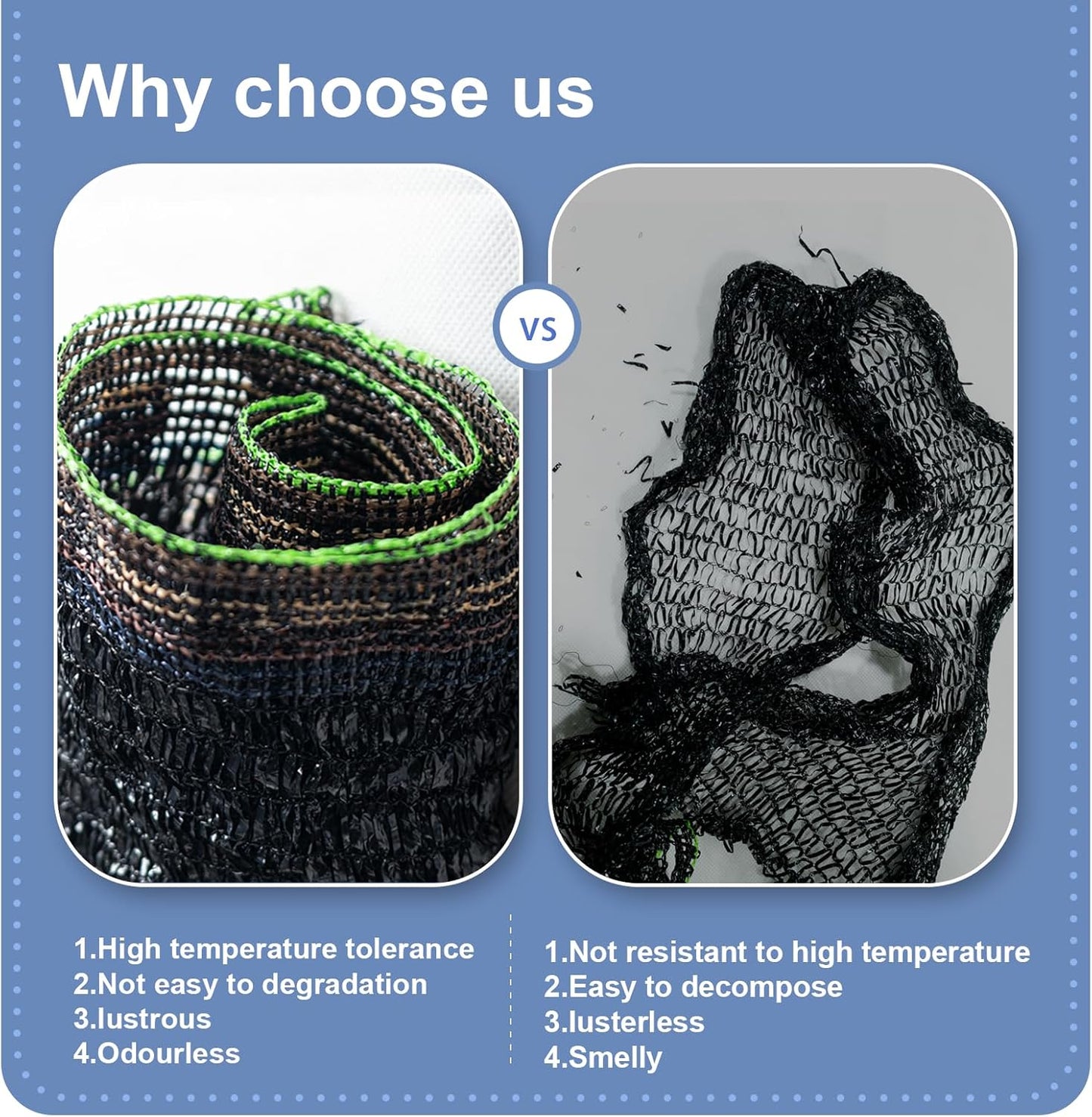 LOVE STORY 6x12FT 55% Black Shade Cloth Sun Shade Net UV Resistant Mesh Tarp Plant Cover Sunblock Net for Garden,Greenhouse,Vegetables,Flowers