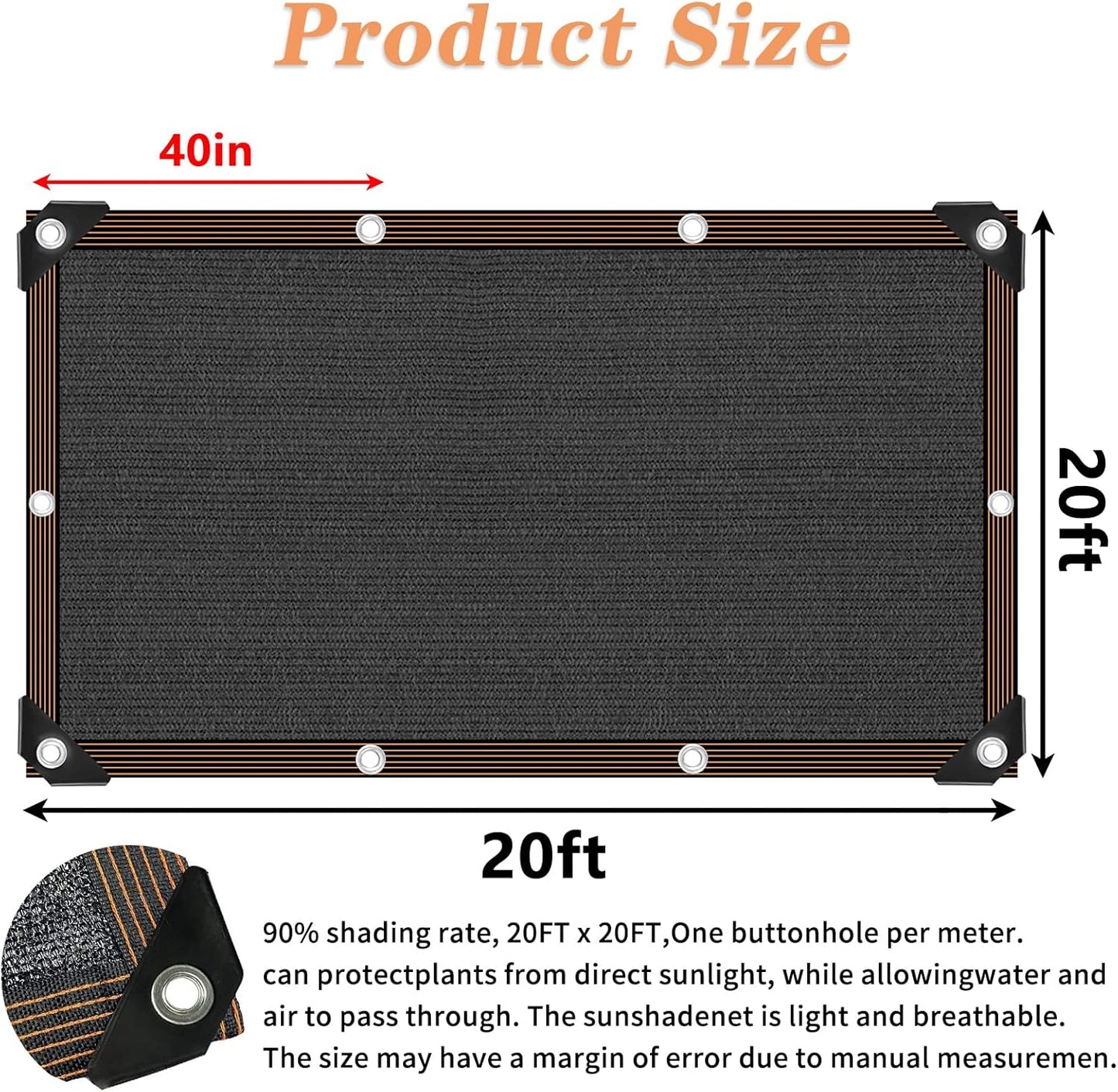 QLOFEI Shade Cloth - 70-90% Sunblock Net for Garden Patio,Shade Sails for Plants Greenhouse Outdoor Pergola Lawn Swimming Sun Shade Cloths for Kennel Chicken Coop Easier to Hang Shade Net Cover…