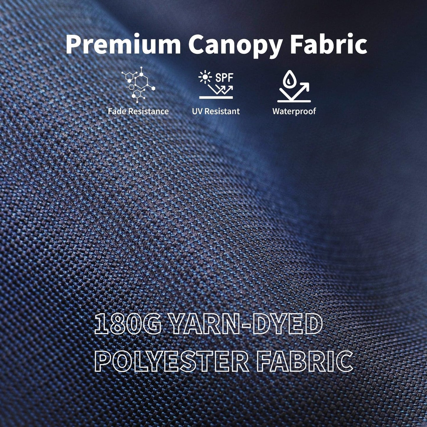 9FT Solar Umbrella 32 LED Lighted Patio Umbrella Table Market Umbrella w/Tilt and Crank, UV-Resistant Outdoor Umbrella for Pool, Garden, Deck, Navy Blue