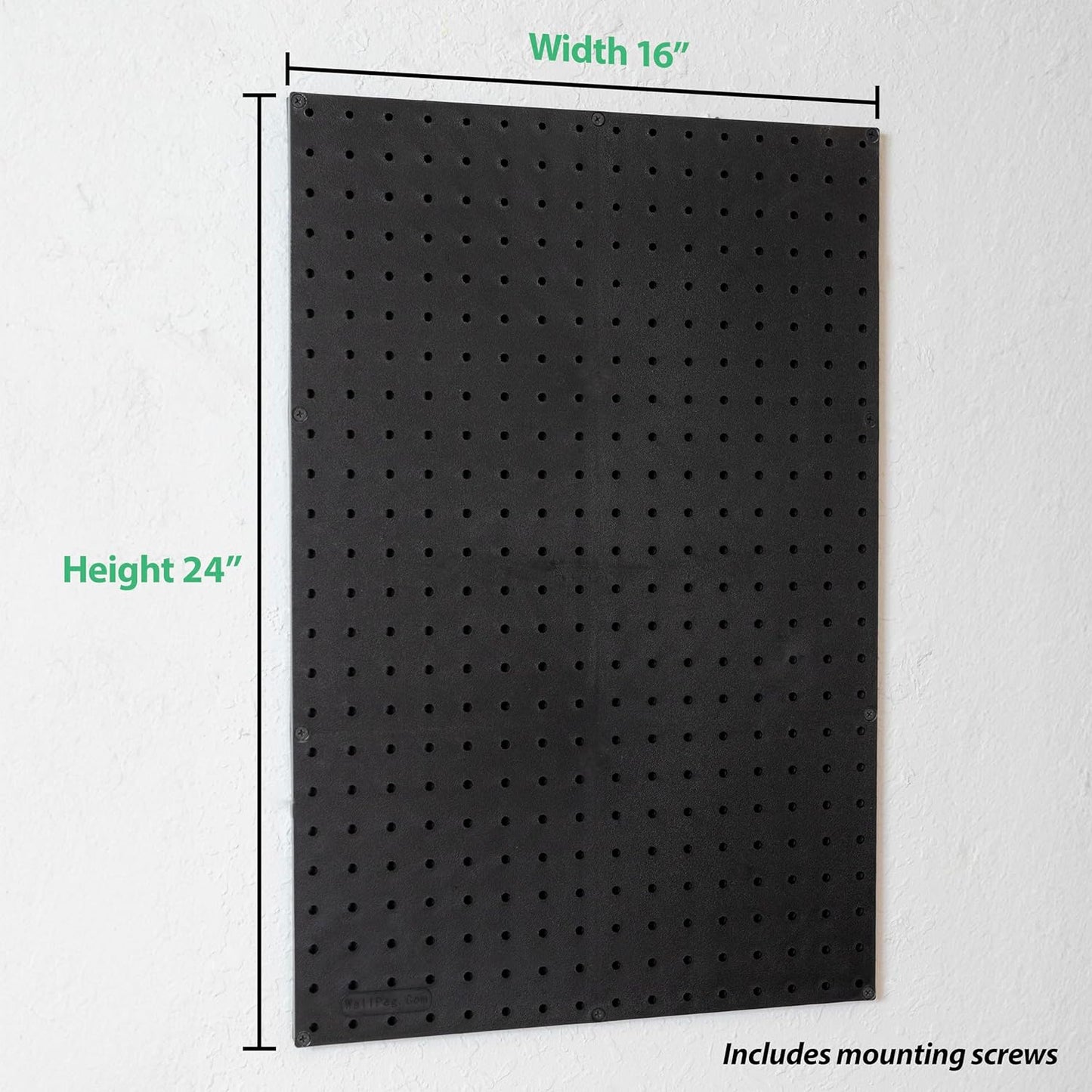 WallPeg Made in USA Pegboard Panels Garage Organization - Wall Storage Kit (PB-2 B) (2) ea - 24" x 16" Peg Board Tool Organizer Panel Set - Garage Organizer Kit