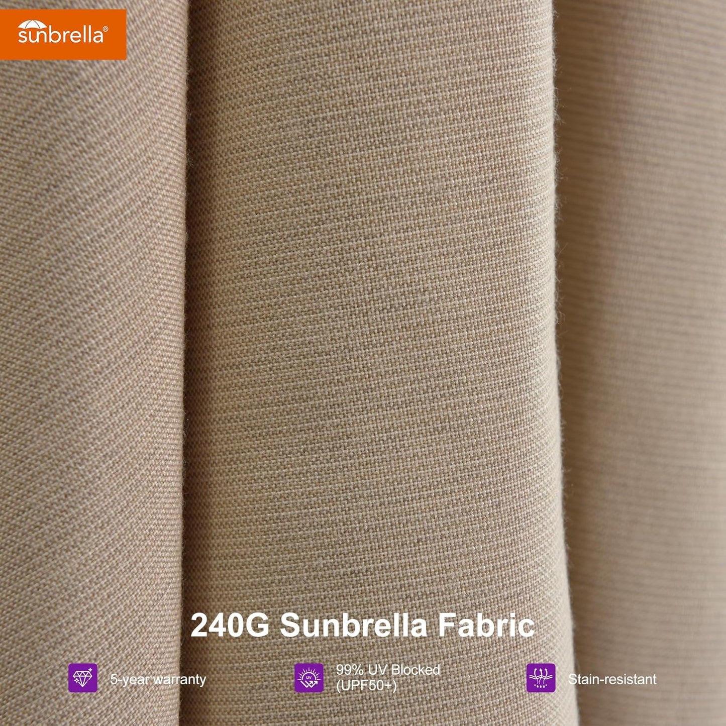 PURPLE LEAF Patio Umbrella 9' X 12' Cantilever Outdoor Double Top Large Rectangle Umbrella Heavy Duty 360° Rotation Offset Hanging Umbrella for Garden Deck Pool Backyard Patio Spectrum Sand