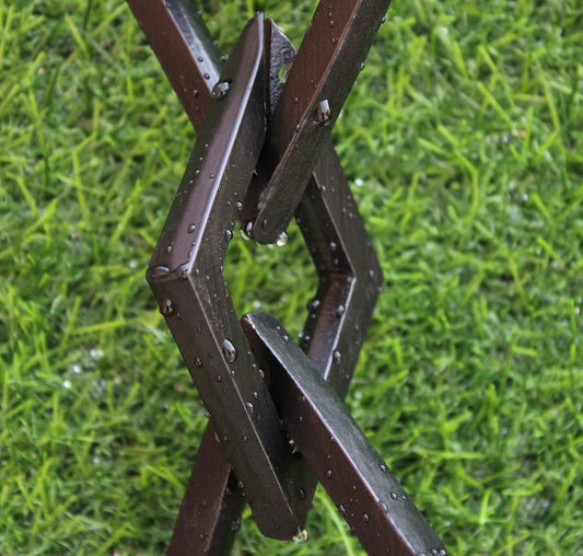 KAM Home Diamond Links Rain Chain with Installation Kit (Black, 13)