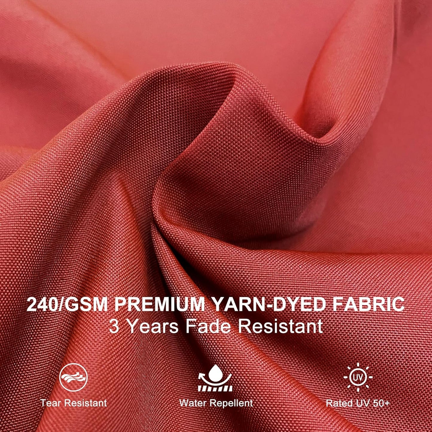 PURPLE LEAF 10 Feet Patio Umbrella Outdoor Round Umbrella Large Cantilever Umbrella Windproof Offset Heavy Duty Sun for Garden Deck Pool Patio, Brick Red