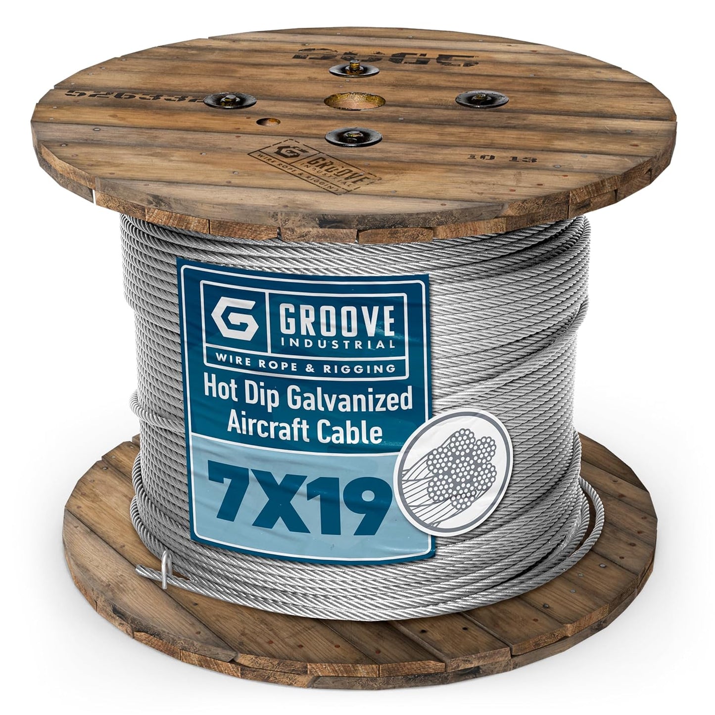 1/4’’ 7x19 Hot Dip Galvanized Aircraft Cable – Steel Wire Rope - 700 Feet