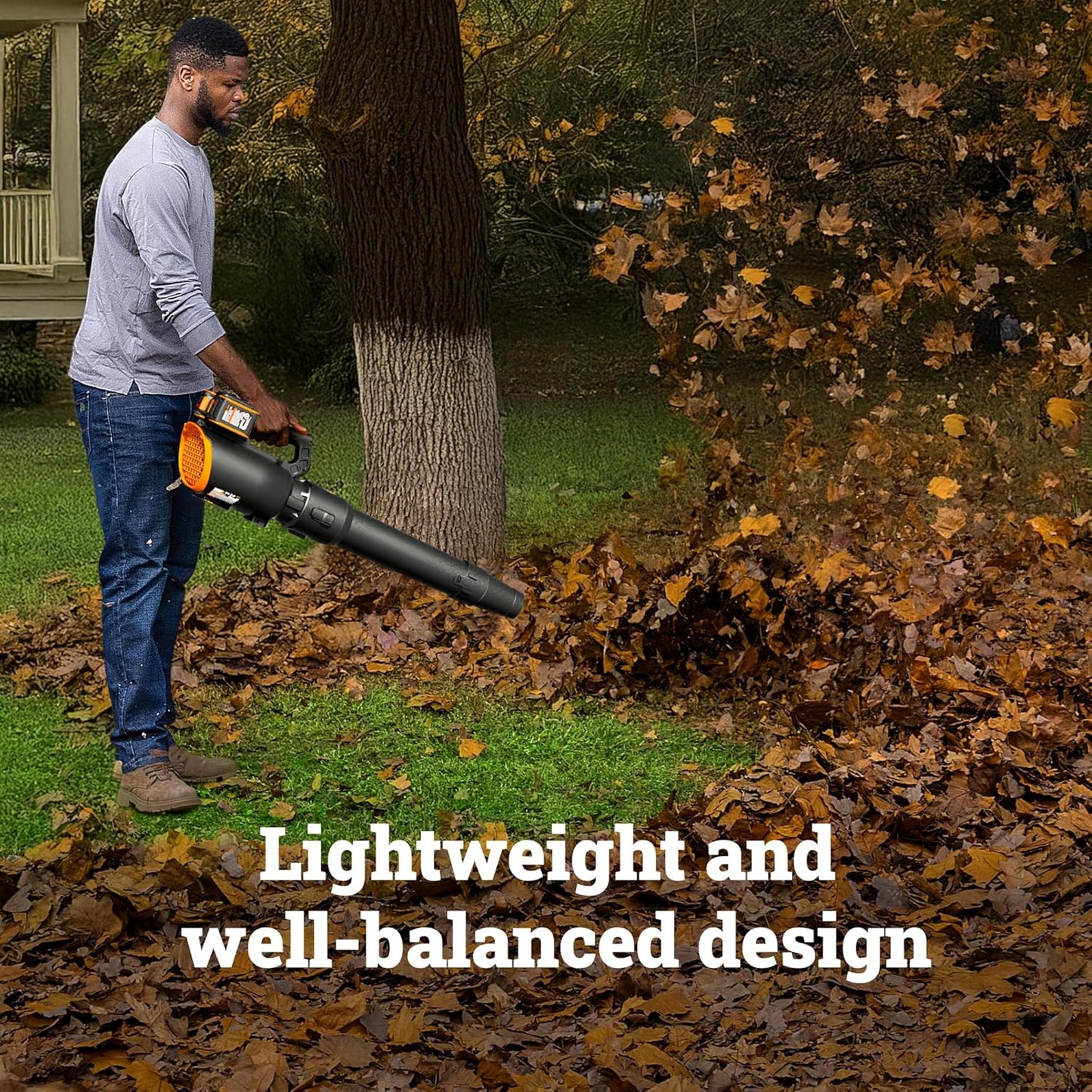 WORX Cordless Leaf Blower, 40V Electric Blower with 780CFM & 190MPH, Brushless Lawn Blower with Gas-Like Power & 57dB, 2 Batteries & Charger Included, WG582