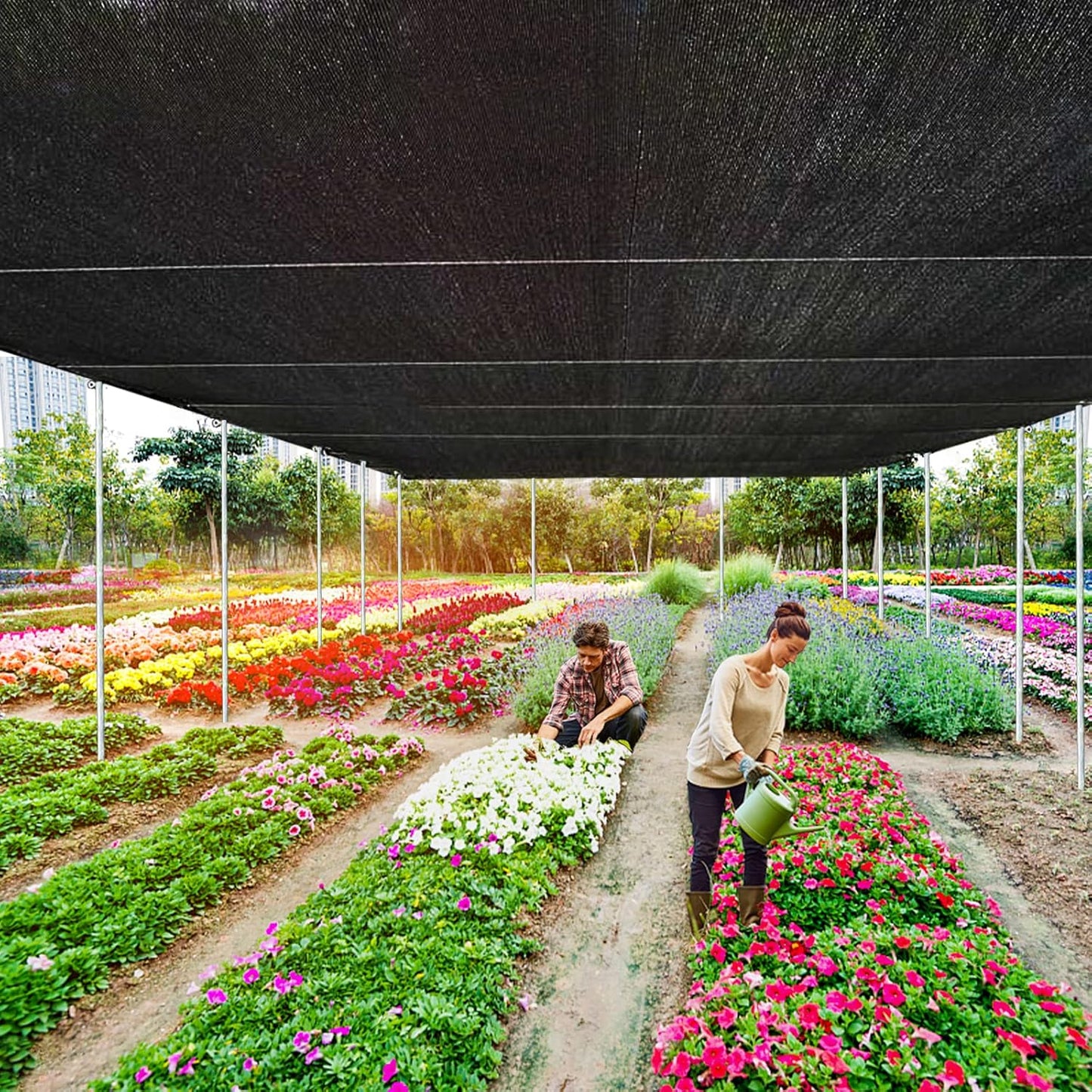 Shade Cloth for Plants Greenhouse, 80-90% Sunblock for Outdoor Garden Pergola Patio Lawn Sun Shade Cloths for Kennel Chicken Coop Easier to Hang Net Cover