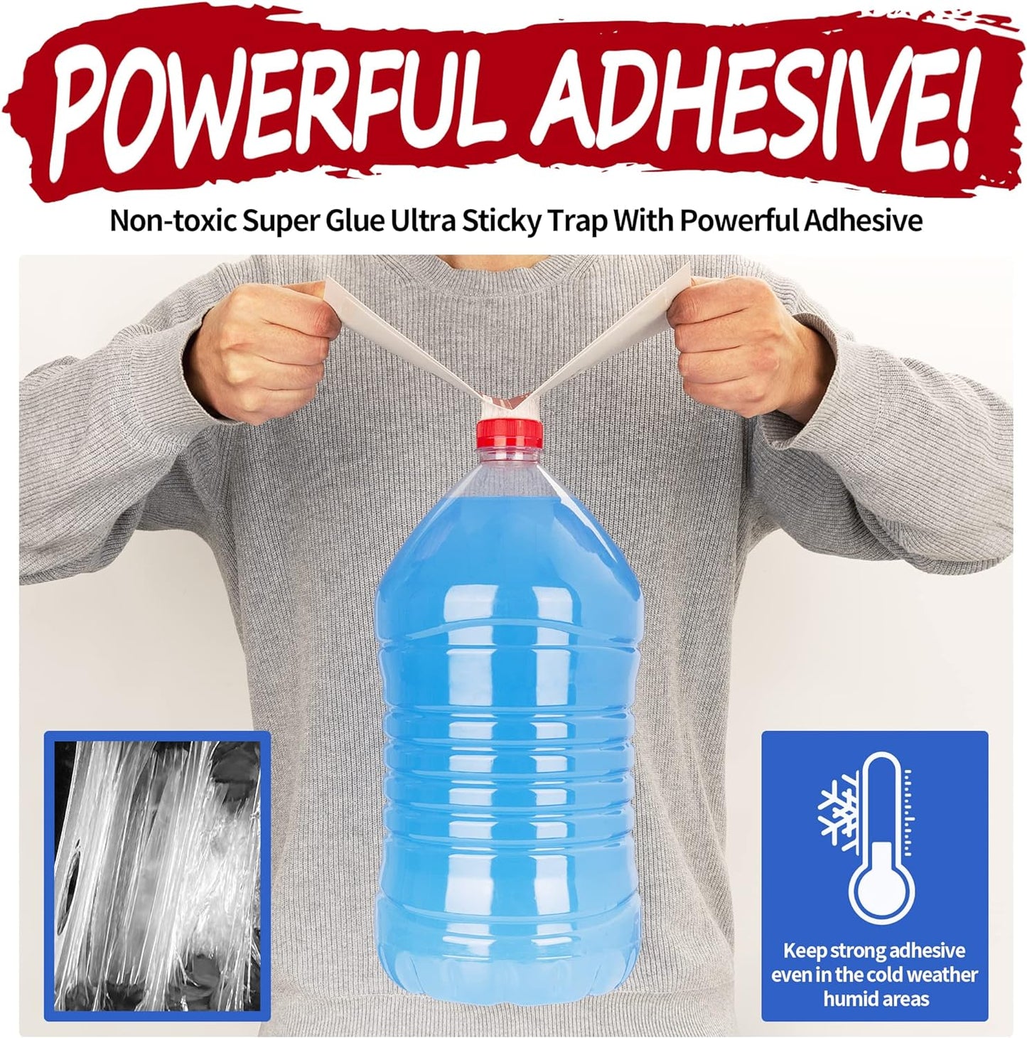 LULUCATCH Cricket Insect Glue Traps - 6 Pack Bug Cockroach Sticky Traps, Large Spider Trap with Pre-Baited Attractant, Highly Effective Glue Boards Indoor, Non-Toxic Pet Safe Pest Control