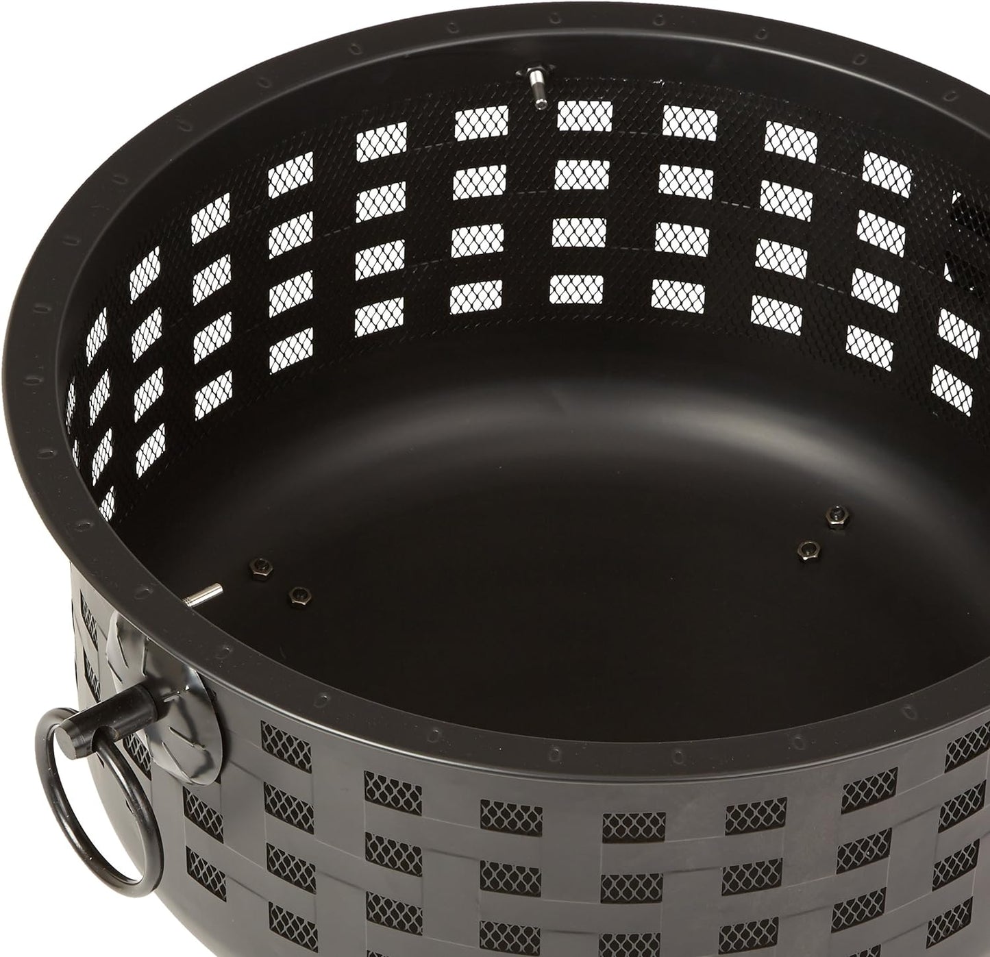 Amazon Basics 27 inch Steel Round Lattice Fire Pit
