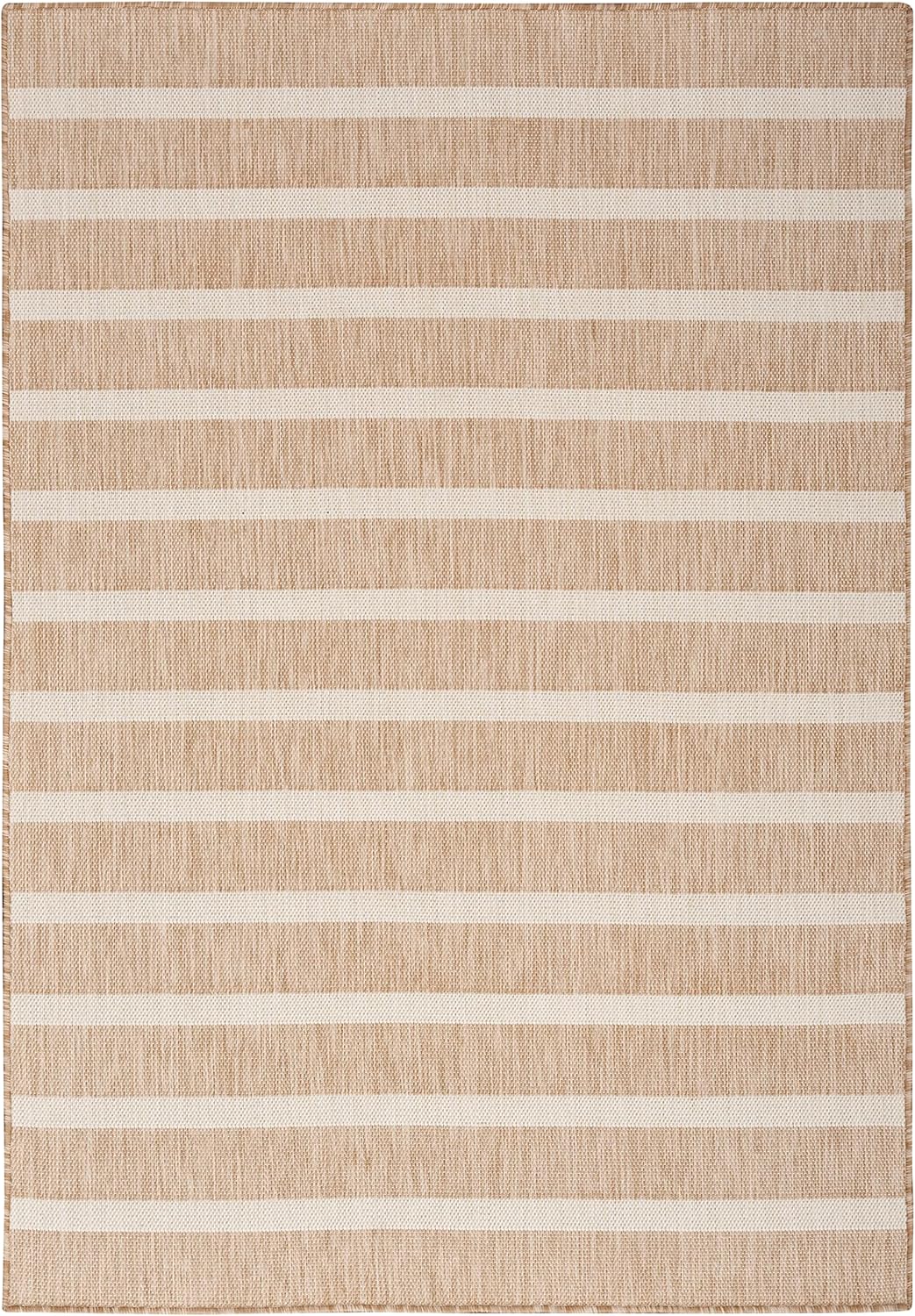 Nourison Home Positano Indoor/Outdoor Beige Ivory 4' x 6' Area Rug, Easy Clean, Non Shedding, Bed Room, Living Room, Dining Room, Deck, Backyard, Patio (4x6)